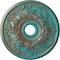 Ekena Millwork Acanthus Twist Medallion (Canopies up to 8 3/8"), 23 5/8"OD x 4 5/8"ID x 1 7/8"P, Copper Green CM23ACCGS - alternate 1